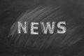 News written on blackboard Royalty Free Stock Photo