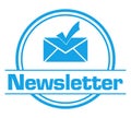 Newsletter Blue Circular Badge Style Royalty Free Stock Photo