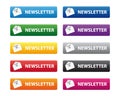 Newsletter buttons Royalty Free Stock Photo