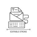 Newsletter copywriting linear icon