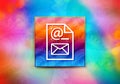 Newsletter document page icon abstract colorful background bokeh design illustration