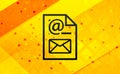 Newsletter document page icon abstract digital banner yellow background