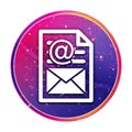 Newsletter document page icon creative trendy colorful round button illustration