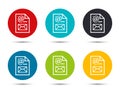 Newsletter document page icon flat round button set illustration design Royalty Free Stock Photo