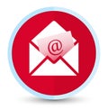 Newsletter email icon flat prime red round button Royalty Free Stock Photo