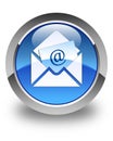 Newsletter email icon glossy blue round button Royalty Free Stock Photo