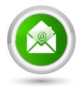 Newsletter email icon prime green round button Royalty Free Stock Photo