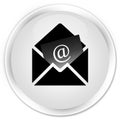 Newsletter email icon premium white round button Royalty Free Stock Photo