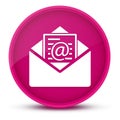 Newsletter email luxurious glossy pink round button abstract Royalty Free Stock Photo