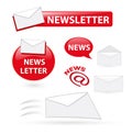 Newsletter icons Royalty Free Stock Photo