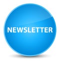 Newsletter elegant cyan blue round button Royalty Free Stock Photo