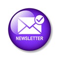 Newsletter mail icon button Royalty Free Stock Photo