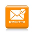 Newsletter mail icon button Royalty Free Stock Photo