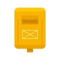 Newsletter mailbox icon flat isolated vector Royalty Free Stock Photo