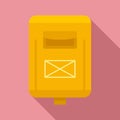 Newsletter mailbox icon, flat style Royalty Free Stock Photo