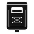 Newsletter mailbox icon, simple style Royalty Free Stock Photo