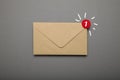 Newsletter notification, subscribe email. Information message, marketing envelope Royalty Free Stock Photo