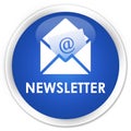 Newsletter premium blue round button Royalty Free Stock Photo