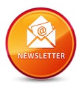 Newsletter special glassy orange round button Royalty Free Stock Photo