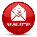 Newsletter special red round button Royalty Free Stock Photo