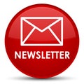 Newsletter special red round button Royalty Free Stock Photo