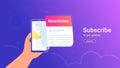 Newsletter subcription online in mobile app