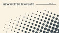 Newsletter template with halftone dots, modern layout and email design vector design Generative AI Royalty Free Stock Photo