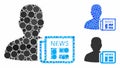 Newsmaker newspaper Composition Icon of Round Dots