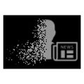 Bright Fractured Pixelated Halftone Newsmaker Newspaper Icon