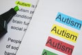 Word AUTISM , close up Royalty Free Stock Photo