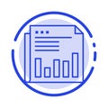 Newspaper, Business, Financial, Market, News, Paper, Times Blue Dotted Line Line Icon