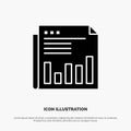 Newspaper, Business, Financial, Market, News, Paper, Times solid Glyph Icon vector