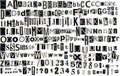 Newspaper clippings alphabet