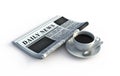 Newspaper and coffee cup Royalty Free Stock Photo