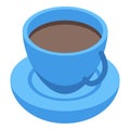 Newspaper coffee cup icon, isometric style Royalty Free Stock Photo
