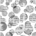 Newspaper collage clippings with mixed text Royalty Free Stock Photo