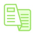 Newspaper color line icon