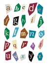 Newspaper cutout letters