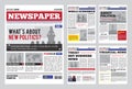 Newspaper Design Template Royalty Free Stock Photo