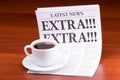 The newspaper EXTRA! EXTRA! Royalty Free Stock Photo