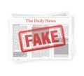 Newspaper, fake news, great design for any purposes. Vector editorial print layout. Newspaper template. Daily press Royalty Free Stock Photo