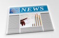 Newspaper front page Royalty Free Stock Photo