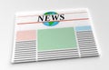 Newspaper front page Royalty Free Stock Photo