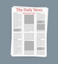 Newspaper, great design for any purposes. Vector editorial print layout. Newspaper template. Daily press empty paper journal