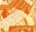 Newspaper grunge orange Royalty Free Stock Photo