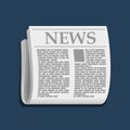 Newspaper Icon, Business News. Vector