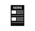 Newspaper icon illustrated in vector on white background Royalty Free Stock Photo
