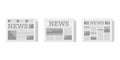 Newspaper icon  - important news vector set Royalty Free Stock Photo