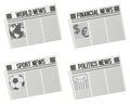 Newspaper Icons Collection Royalty Free Stock Photo