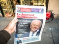 Newspaper Joe Biden`s US presidential election victory against Donald Trump